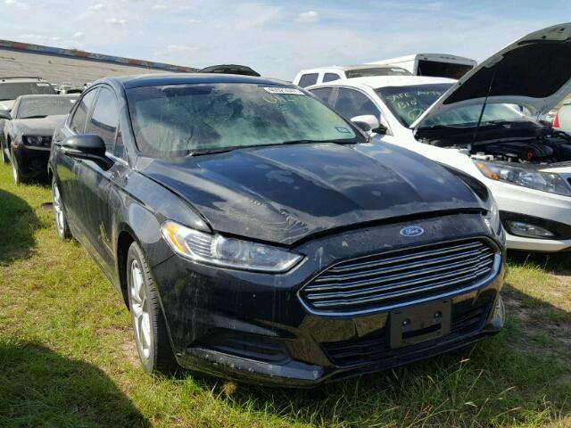 3FA6P0H74FR293343 - 2015 FORD FUSION SE BLACK photo 1