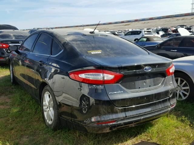 3FA6P0H74FR293343 - 2015 FORD FUSION SE BLACK photo 3