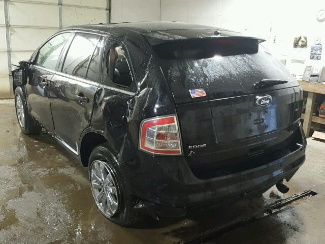 2FMDK49C38BB34992 - 2008 FORD EDGE BLACK photo 3