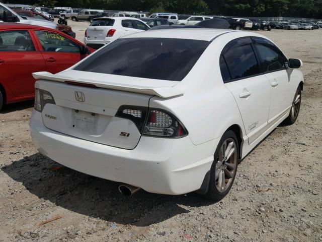 2HGFA55587H708996 - 2007 HONDA CIVIC SI WHITE photo 4