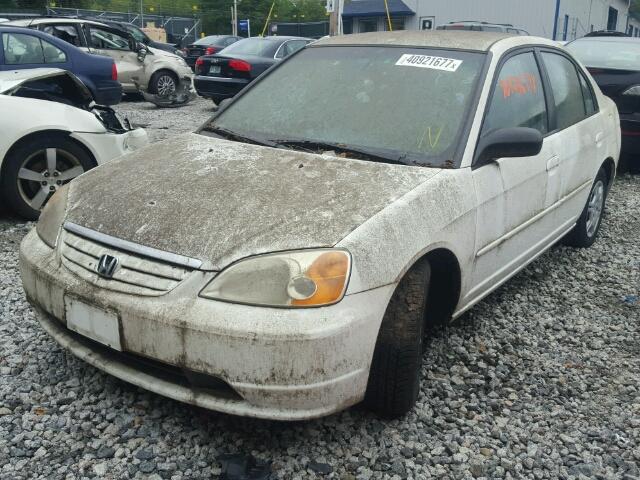 2HGES16552H524656 - 2002 HONDA CIVIC LX WHITE photo 2