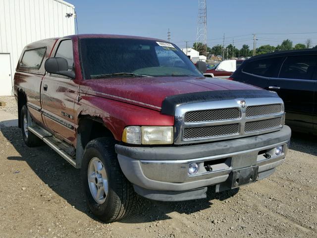 1B7HF16Z4XS224609 - 1999 DODGE RAM მუქწითელი ფოტო 1