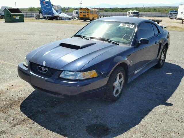 1FAFP40483F353450 - 2003 FORD MUSTANG BLUE photo 2