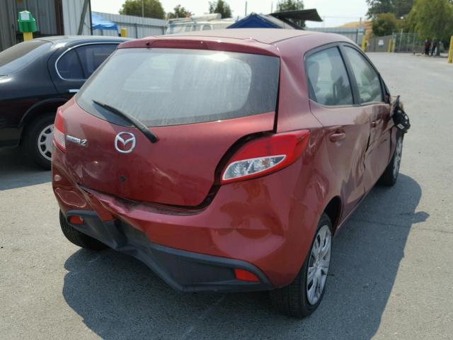 JM1DE1KZ1E0182559 - 2014 MAZDA MAZDA2 SPO RED photo 4