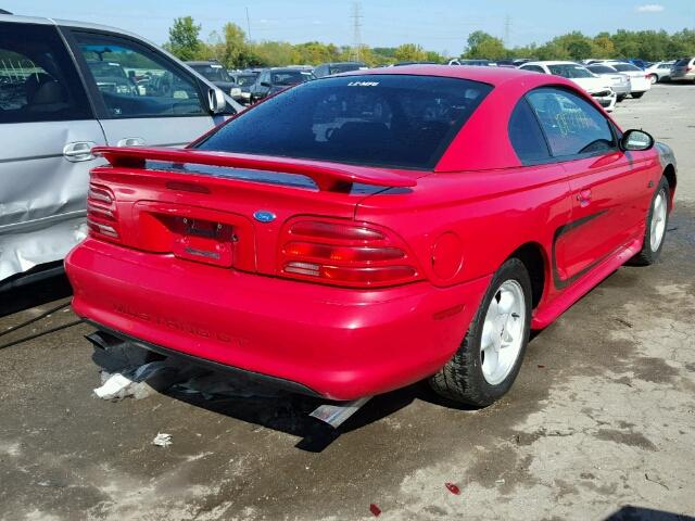 1FALP42T6SF203004 - 1995 FORD MUSTANG GT RED photo 4