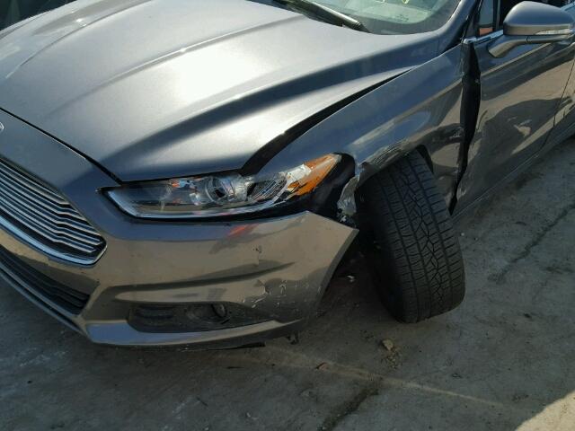 3FA6P0H77ER363433 - 2014 FORD FUSION SE GRAY photo 9