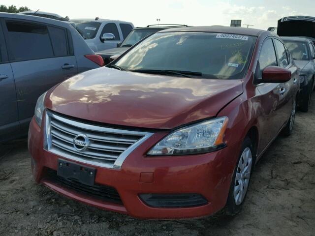 3N1AB7AP3DL720374 - 2013 NISSAN SENTRA BURGUNDY photo 2