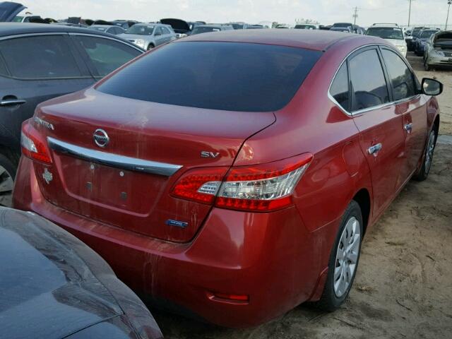 3N1AB7AP3DL720374 - 2013 NISSAN SENTRA BURGUNDY photo 4