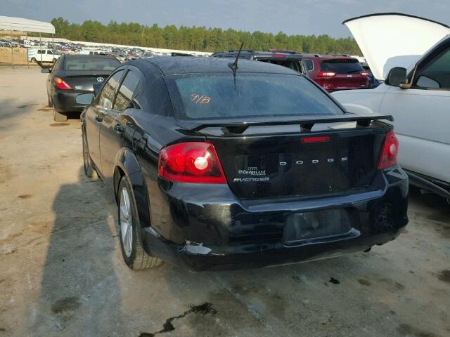 1C3CDZAB7EN223799 - 2014 DODGE AVENGER SE BLACK photo 3