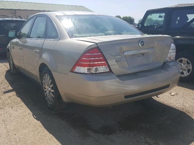 1MEFM421X5G621948 - 2005 MERCURY MONTEGO PR 金色 照片 3