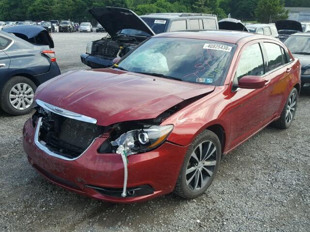 1C3CCBCG9DN597459 - 2013 CHRYSLER 200 LIMITE MAROON photo 2