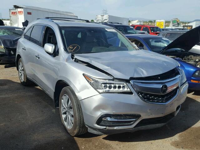 5FRYD4H46FB013379 - 2015 ACURA MDX TECHNO SILVER photo 1