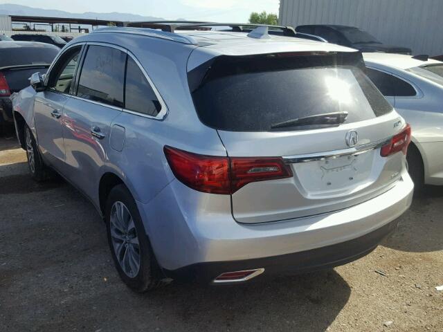 5FRYD4H46FB013379 - 2015 ACURA MDX TECHNO SILVER photo 3