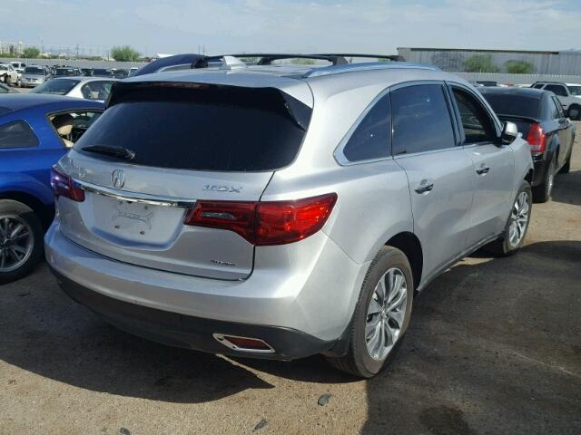 5FRYD4H46FB013379 - 2015 ACURA MDX TECHNO SILVER photo 4