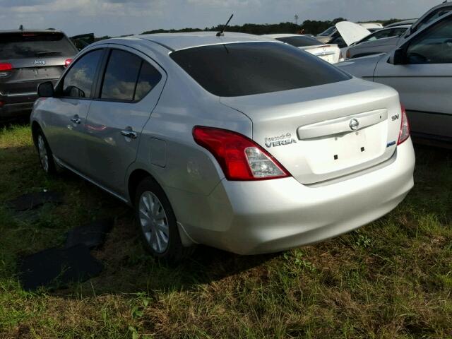 3N1CN7AP1CL906039 - 2012 NISSAN VERSA S SILVER photo 3