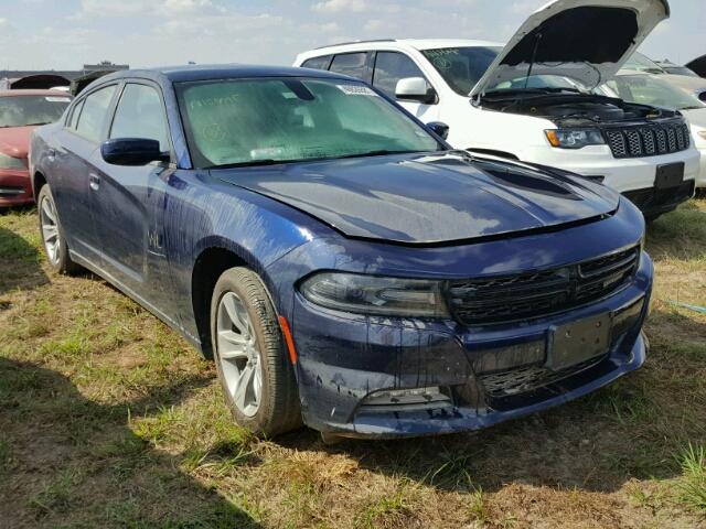 2C3CDXHG6FH824461 - 2015 DODGE CHARGER BLUE photo 1