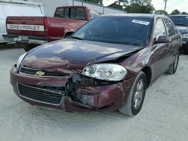 2G1WT58K479404755 - 2007 CHEVROLET IMPALA LT BURGUNDY photo 2