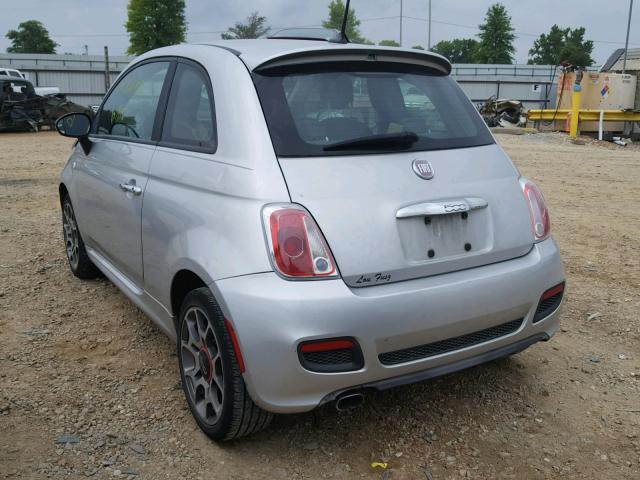 3C3CFFBR4CT110104 - 2012 FIAT 500 SPORT SILVER photo 3