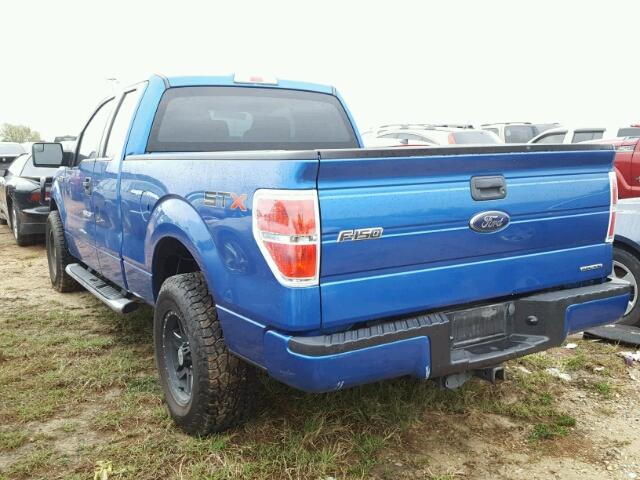 1FTFX1CF0DFC71333 - 2013 FORD F150 SUPER BLUE photo 3