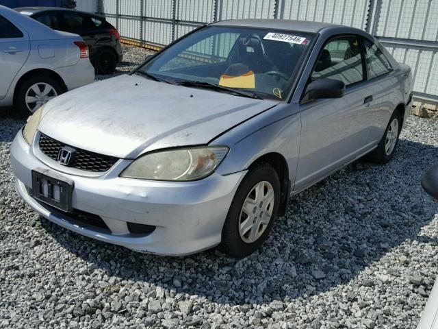 1HGEM22105L028304 - 2005 HONDA CIVIC DX V SILVER photo 2