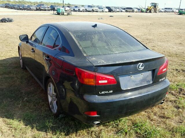 JTHBK262175038470 - 2007 LEXUS IS 250 BLACK photo 3