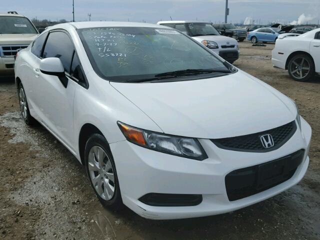 2HGFG3B55CH558721 - 2012 HONDA CIVIC LX WHITE photo 1