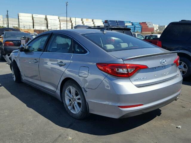 5NPE24AF8GH334641 - 2016 HYUNDAI SONATA SE GRAY photo 3