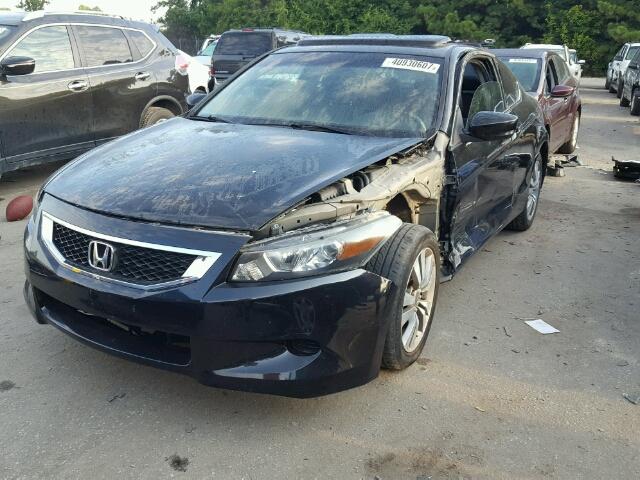 1HGCS12868A025167 - 2008 HONDA ACCORD EXL BLACK photo 2