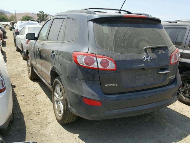 5XYZKDAG7BG050931 - 2011 HYUNDAI SANTA FE L CHARCOAL photo 3