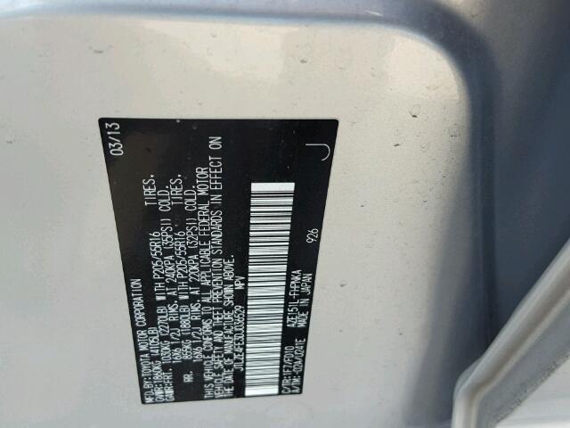 JTLZE4FE3DJ036529 - 2013 TOYOTA SCION XB 银色 照片 10