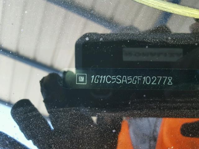 1G11C5SA5GF102778 - 2016 CHEVROLET MALIBU LIM 白色 照片 10