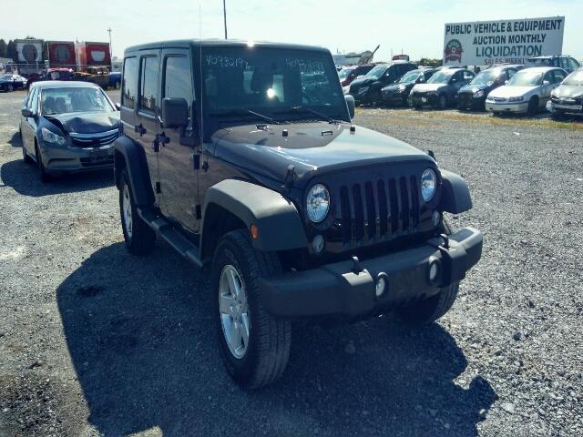 1C4BJWDG8EL211923 - 2014 JEEP WRANGLER U BLACK photo 1
