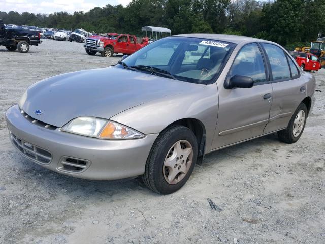 1G1JC524017134839 - 2001 CHEVROLET CAVALIER B TAN photo 2