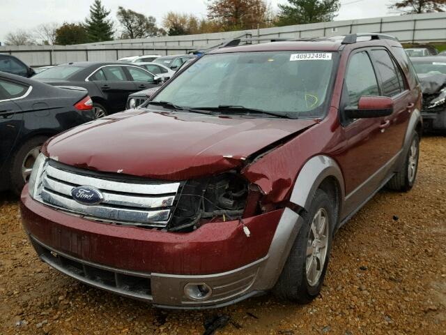 1FMDK02W98GA05662 - 2008 FORD TAURUS X S RED photo 2