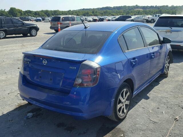 3N1AB6APXCL727038 - 2012 NISSAN SENTRA 2.0 BLUE photo 4