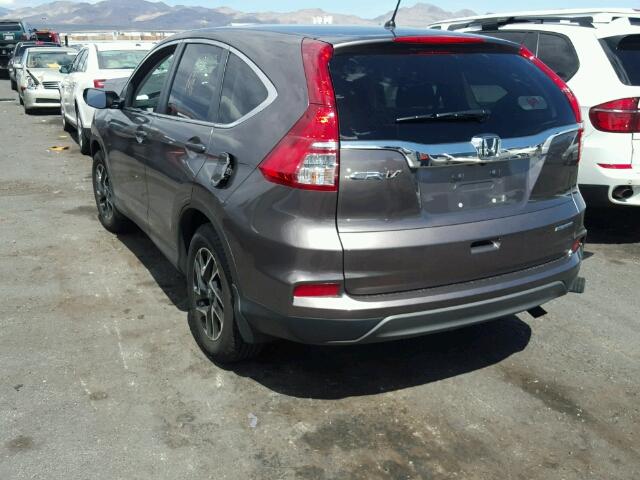 2HKRM3H47GH533111 - 2016 HONDA CR-V SE GRAY photo 3