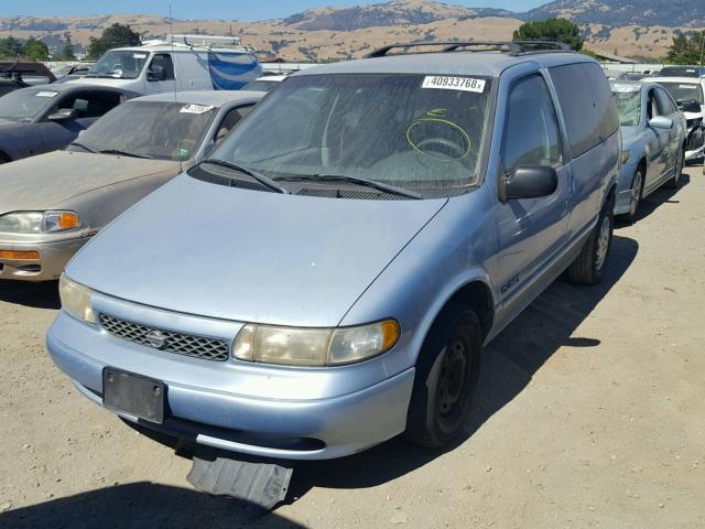 4N2ZN1118WD823604 - 1998 NISSAN QUEST XE BLUE photo 2