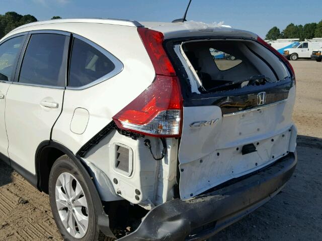 5J6RM3H76DL003613 - 2013 HONDA CR-V EXL WHITE photo 9