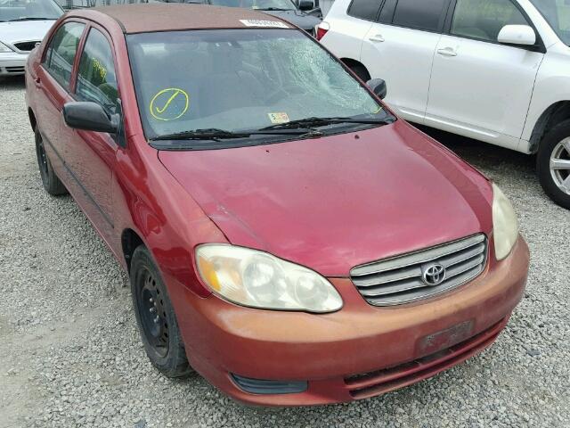 1NXBR32E13Z042016 - 2003 TOYOTA COROLLA CE RED photo 1