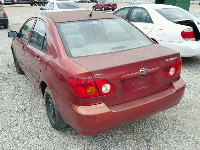 1NXBR32E13Z042016 - 2003 TOYOTA COROLLA CE RED photo 3