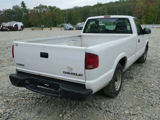 1GCCS14X238277064 - 2003 CHEVROLET S TRUCK S1 WHITE photo 4