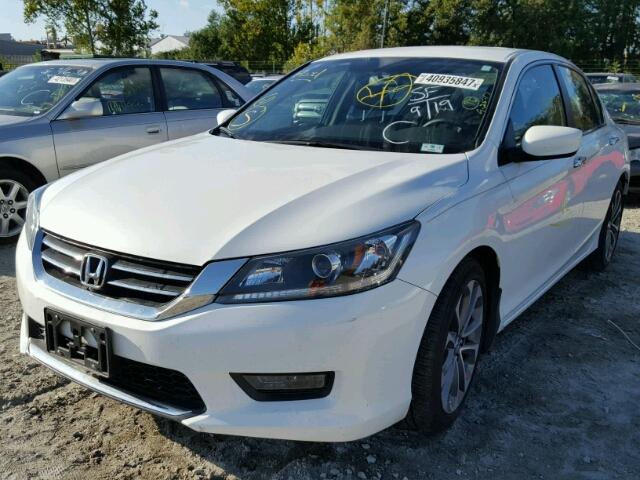 1HGCR2F56EA245602 - 2014 HONDA ACCORD SPO WHITE photo 2