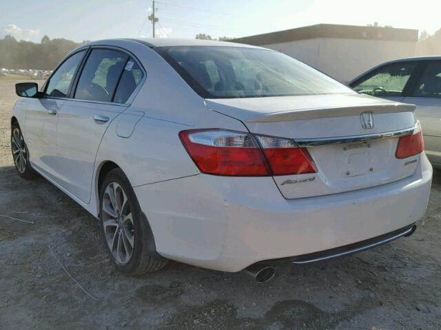 1HGCR2F56EA245602 - 2014 HONDA ACCORD SPO WHITE photo 3