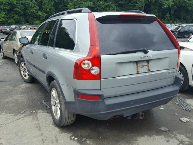 YV1CZ91H741037827 - 2004 VOLVO XC90 T6 SILVER photo 3