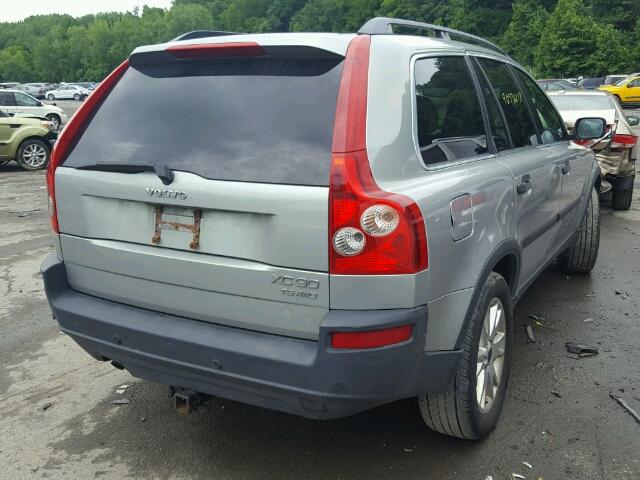 YV1CZ91H741037827 - 2004 VOLVO XC90 T6 SILVER photo 4