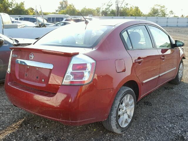 3N1AB6AP3BL700827 - 2011 NISSAN SENTRA RED photo 4