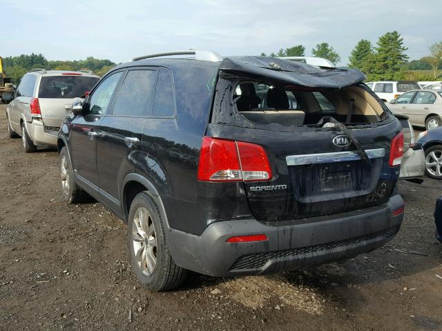 5XYKUDA19BG036942 - 2011 KIA SORENTO EX BLACK photo 3