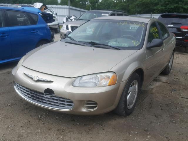 1C3EL46X62N113115 - 2002 CHRYSLER SEBRING LX TAN photo 2