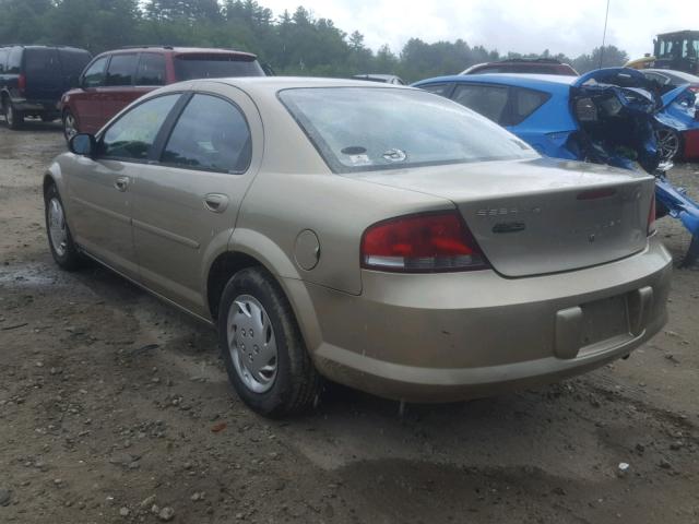 1C3EL46X62N113115 - 2002 CHRYSLER SEBRING LX TAN photo 3