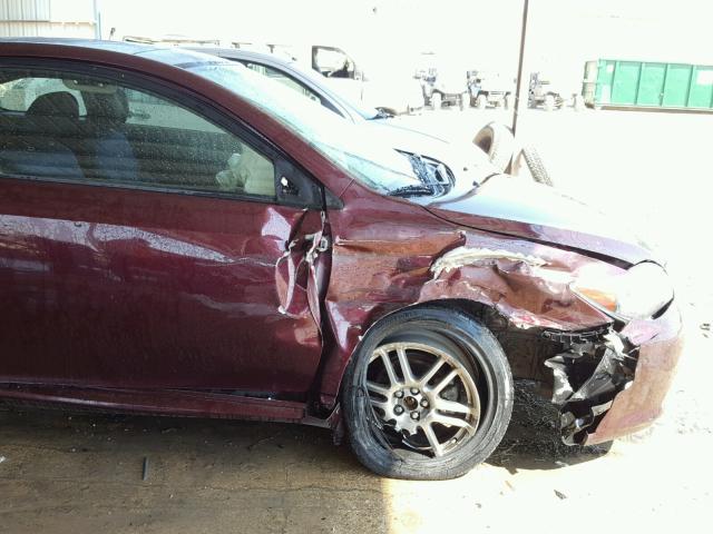 JTKDE177650057878 - 2005 TOYOTA SCION TC BURGUNDY photo 9